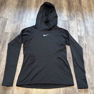 Nike Pro Hoodie Womens Small Black performance stretch Running athletic swoosh